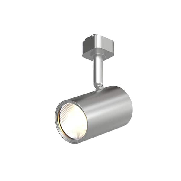 Hampton Bay 1-Light Brushed Nickel Integrated LED Linear Track Lighting Mini Cylinder Step Head
