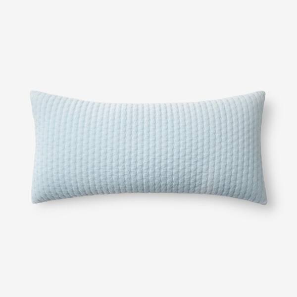 The Company Store Legends Luxury Paloma Sky Blue 14 in. x 30 in. Decorative Pillow Cover 50494