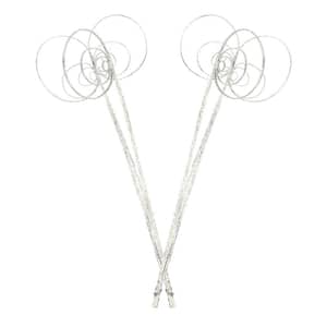 Silver Sparkle Dried Natural Cane Circle (2-Pack)