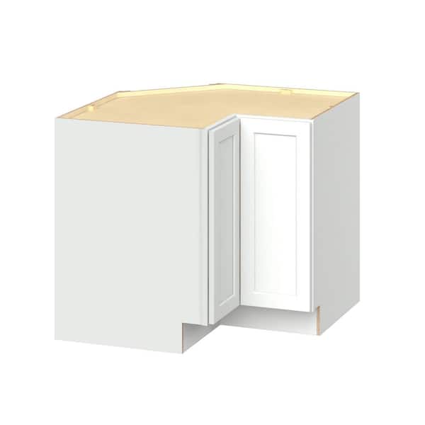 Emerson Pure White ADA Base Lazy Susan Corner Ready to Assemble Kitchen Cabinet (36 in. W x 32.5 in. H x 36 in. D)