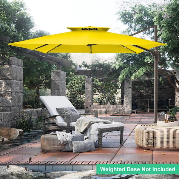 Outdoor cantilever umbrella store reviews