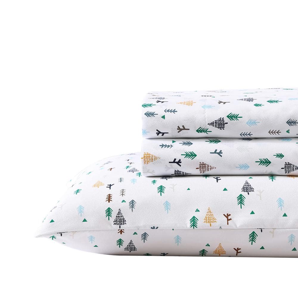 EDDIE BAUER Kids Dreamland 4Piece Green Microfiber Full Sheet Set