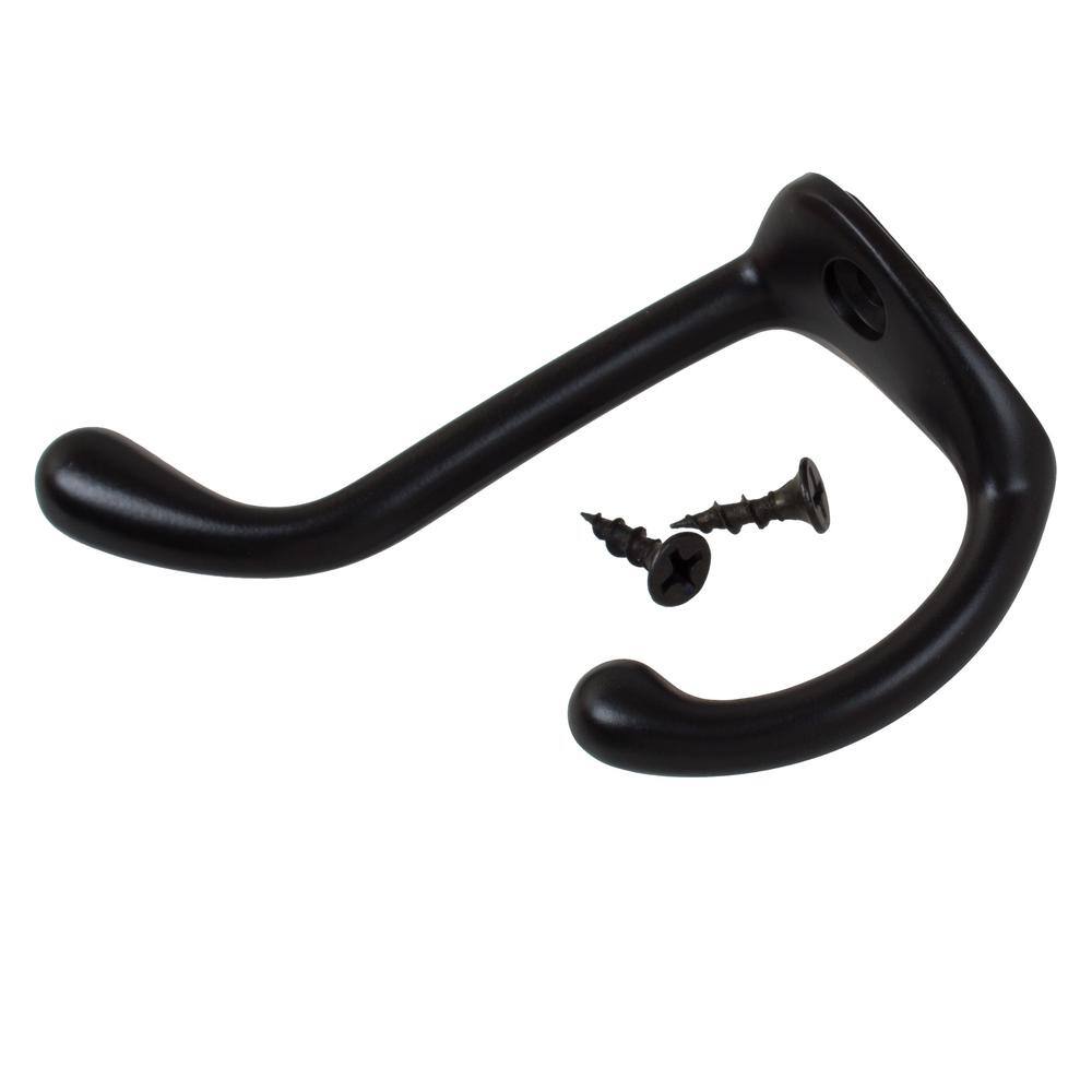 Matte Black Metal Wall Mounted Robe Hook