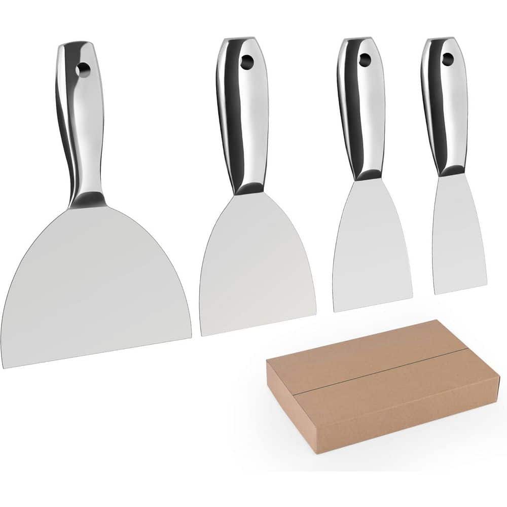 4 PCS Stainless Steel Drywall Finishing Putty Knife Set 2 3 4 6 with Ergonomic Handle for Professional Scraping price history on PriceWatchPro