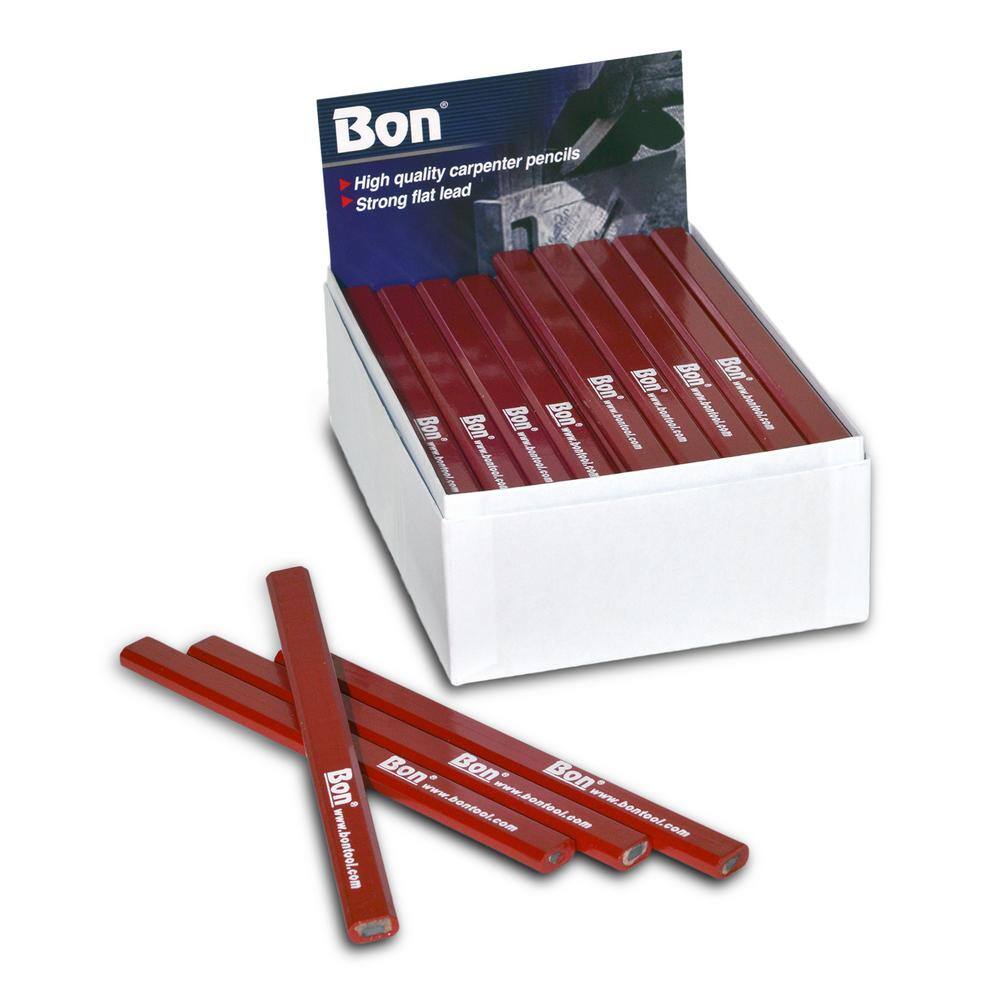 12 pack x Only Rexel Blackedge Red Medium Grade Carpenters Pencils 