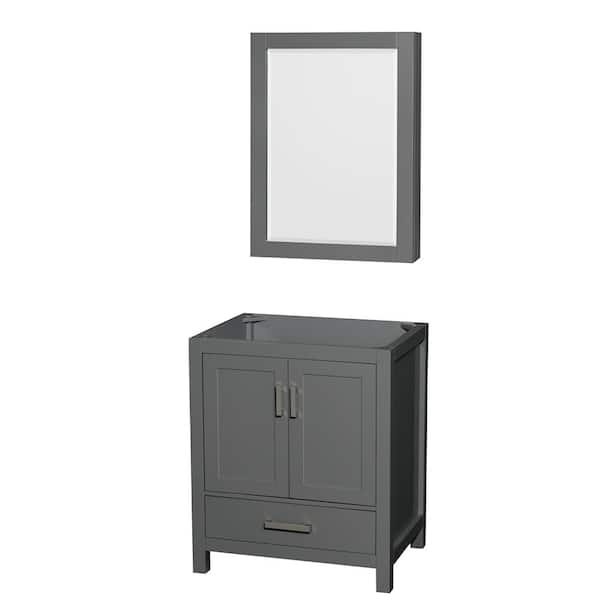 Wyndham Collection Sheffield 29-in Dark Gray Bathroom Vanity Cabinet