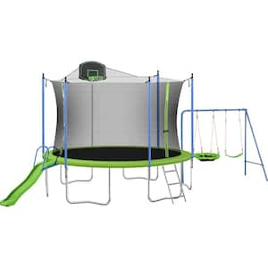 12 ft. Outdoor Trampoline with Swing and Slide