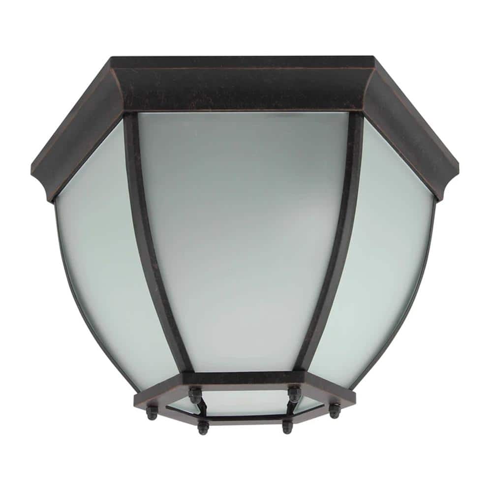 Declan 1-Light Bronze Otdoor Flush Mount Light