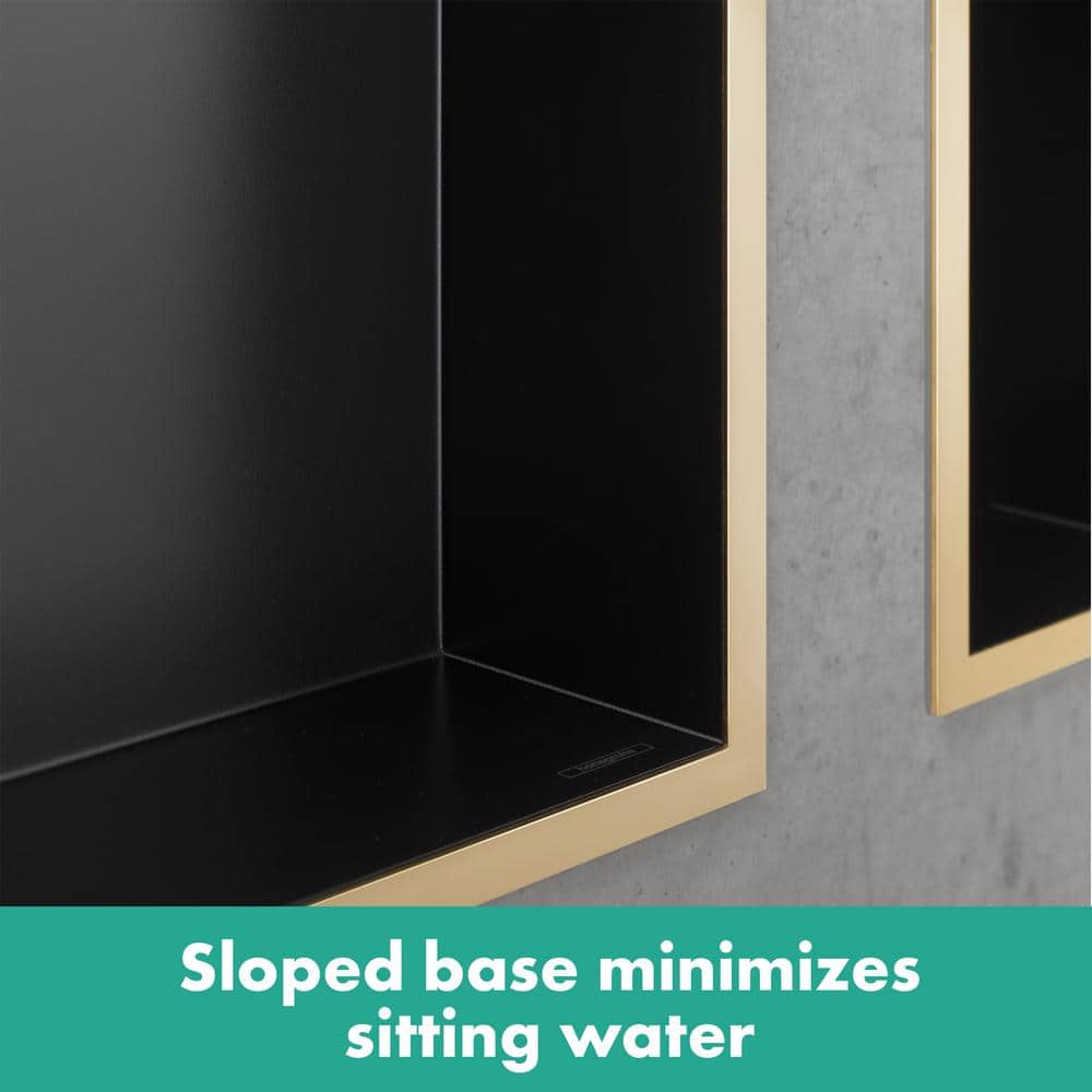 Brushed Stainless Steel Wall Niche with Tileable Door