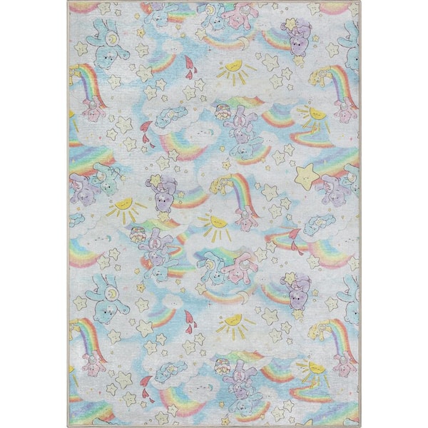 Well Woven Care Bears Rainbows In The Sky Multi 3 ft. 3 in. x 5 ft. Area Rug