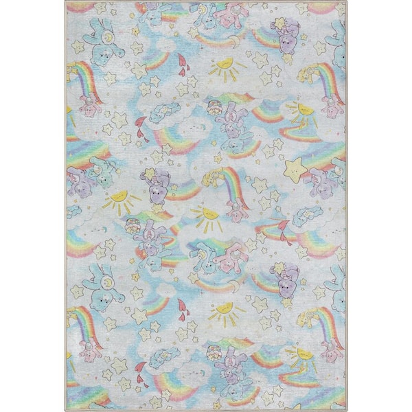 Well Woven Care Bears Rainbows In The Sky Multi 5 ft. x 7 ft. Area Rug