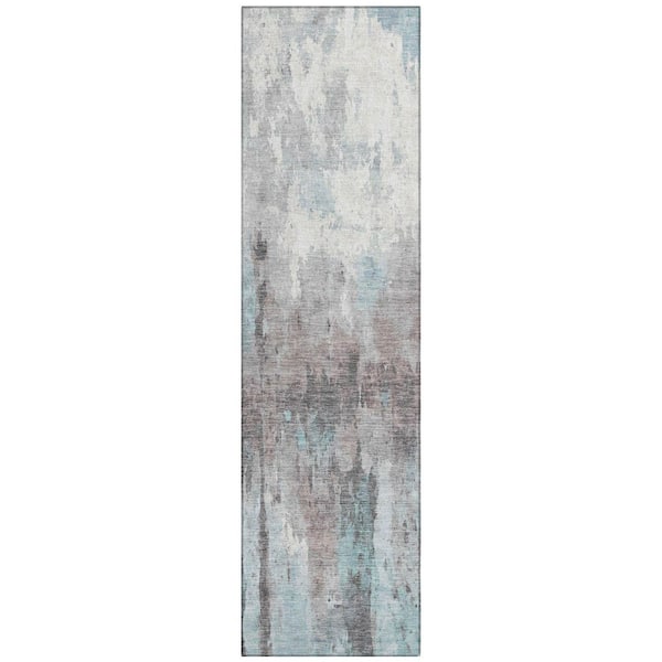 Addison Rugs Chantille Machine Washable Indoor/Outdoor Abstract ACN2284 Teal 2 ft. 3 in. x 7 ft. 6 in. Runner Rug