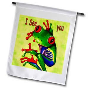 Kids Stuff 1 ft. x 1-1/2 ft. Frog I See You Flag