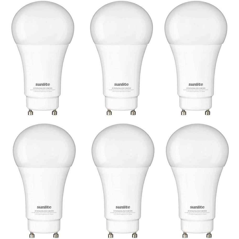 75-Watt Equivalent A19 Dimmable GU24 Twist Base 1100 Lumens LED Light Bulb in Daylight 5000K (6-Pack) price history on PriceWatchPro