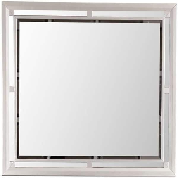 HOME IMPORTS EMPORIUM Silver 39 in. W x 3 in. H Rectangle Framed Mirror