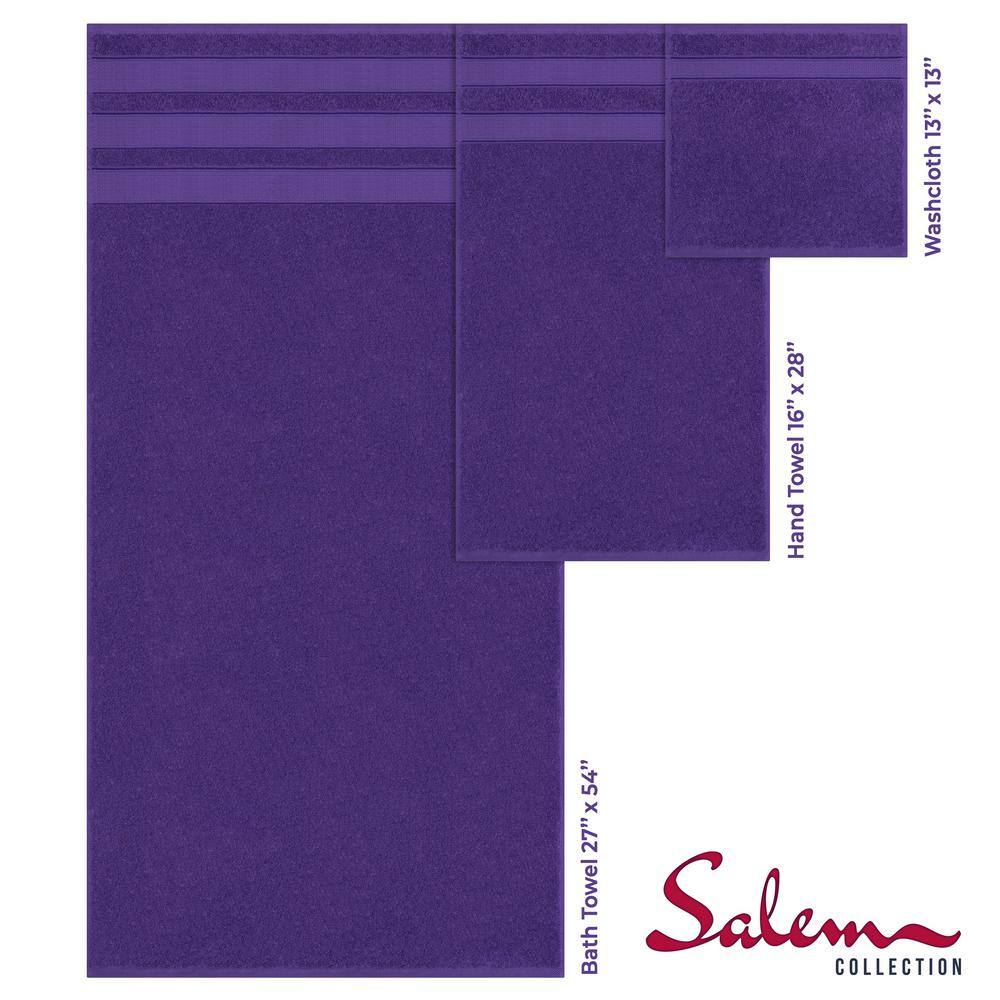 Luxury Purple Turkish Cotton 6-Piece Towel Set