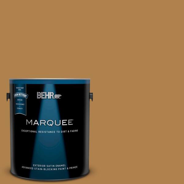 BEHR MARQUEE 1 gal. #UL160-2 Gold Plated Satin Enamel Exterior Paint and Primer in One