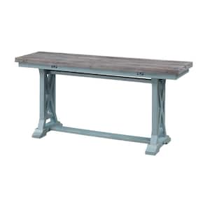 Bar Harbor 64 in. Blue Standard Rectangle Wood Console Table