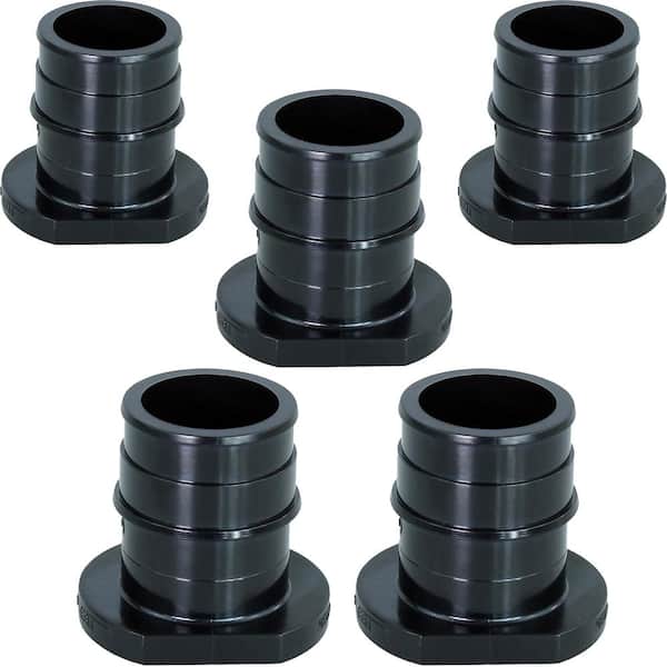PLUMBFLEX 1-1/2 in. Expansion Barb Black PEX-A Plug End Cap for Pipe Plastic Poly Alloy (Pack of 5)