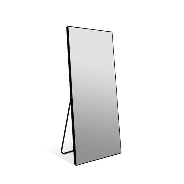 Unbranded 23.6 in. W x 65 in. H Rectangle Full Length Black Floor Mirror