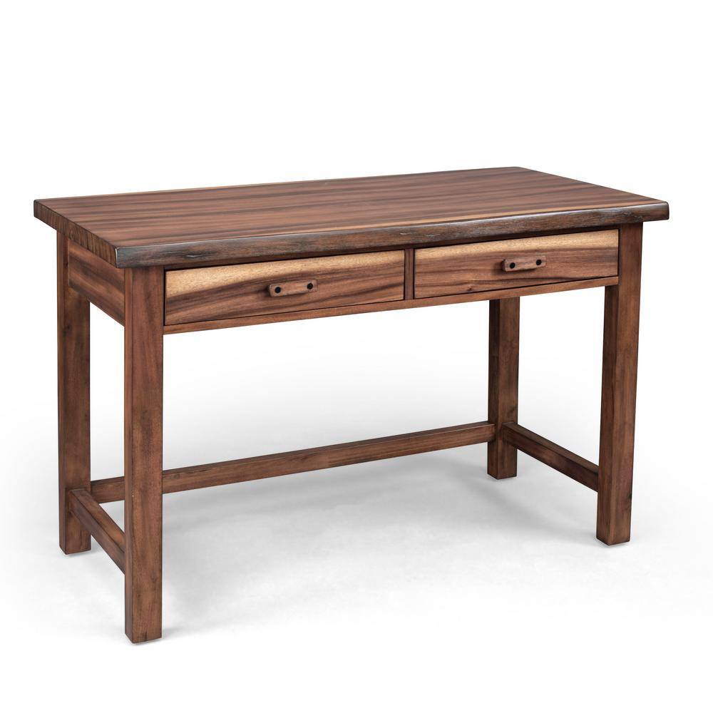 HOMESTYLES Forest Retreat 48 in. Brown Teak Wood Student Desk 5185-16 ...