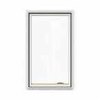 28.75 in. x 48.75 in. W-2500 Series White Painted Clad Wood Right-Handed Casement Window with BetterVue Mesh Screen