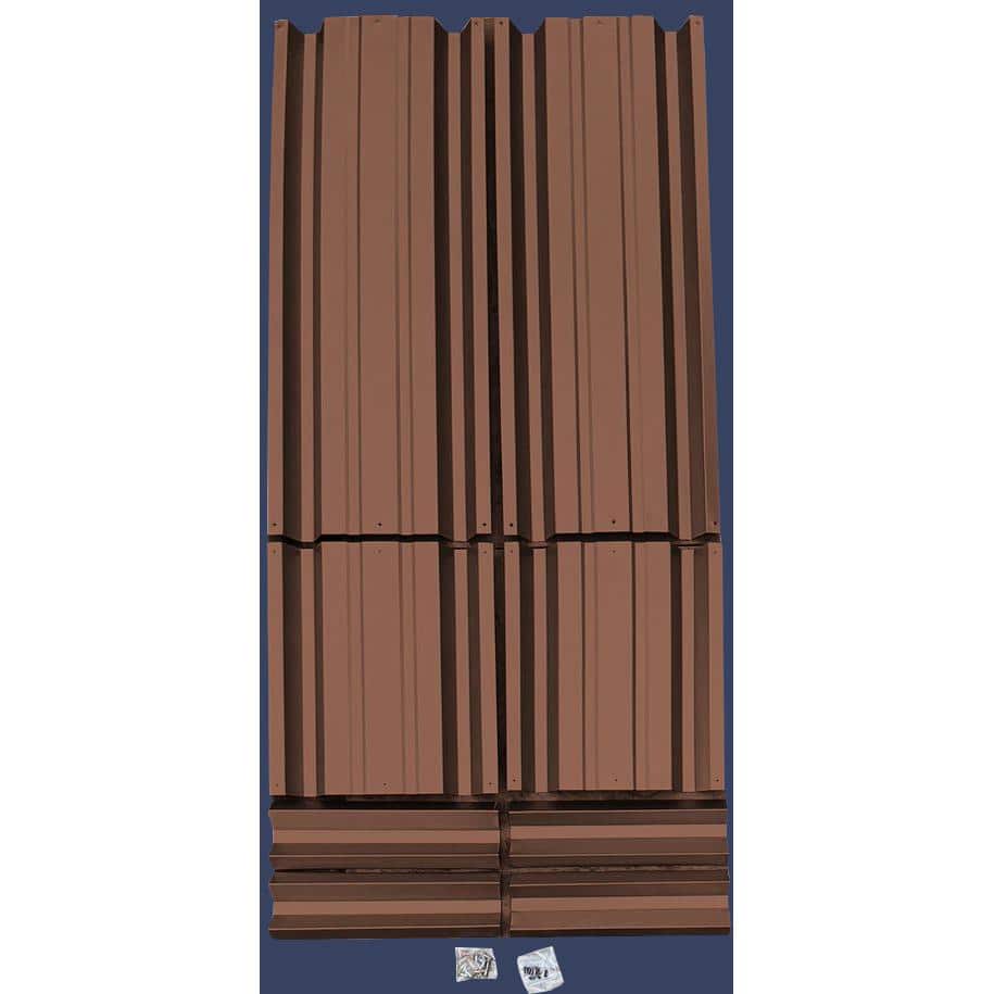 48" Cocoa Brown Rectangular Metal Outdoor Planter Box