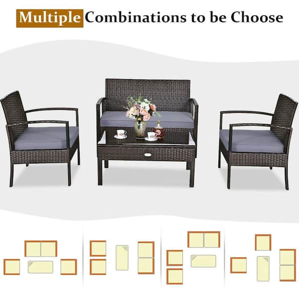 4 piece conversation set kmart