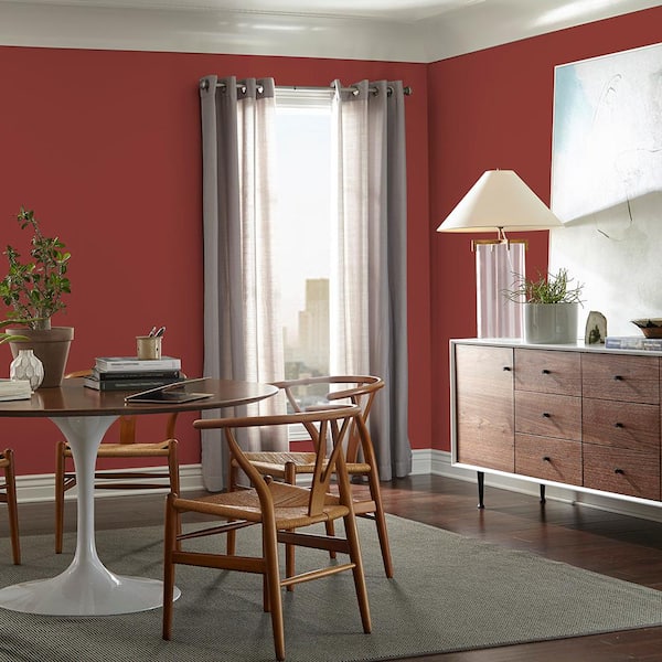 BEHR 6-1/2 in. x 6-1/2 in. #PPU2-02 Red Pepper Matte Interior Peel