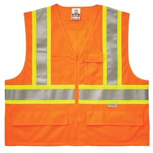 GloWear 8235ZX Class 2 Two-Tone X-Back Vest, Polyester, Small/Medium, Orange, Ships in 1-3 Business Days GloWear 8235ZX Class 2 Two-Tone X-Back Vest, Polyester, Small/Medium, Orange, Ships in 1-3 Business Days