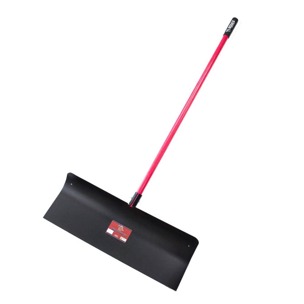 Bully Tools 30 in. Steel Snow Pusher with Fiberglass Long Handle 92818  The Home Depot
