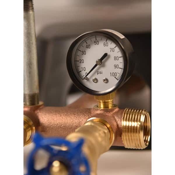 leoboone Professional 1305 0-100 PSI 1/4 inch NPT Male Well Pump Water Pressure Gauge Air Pressure Gauge TS50-100PSI 