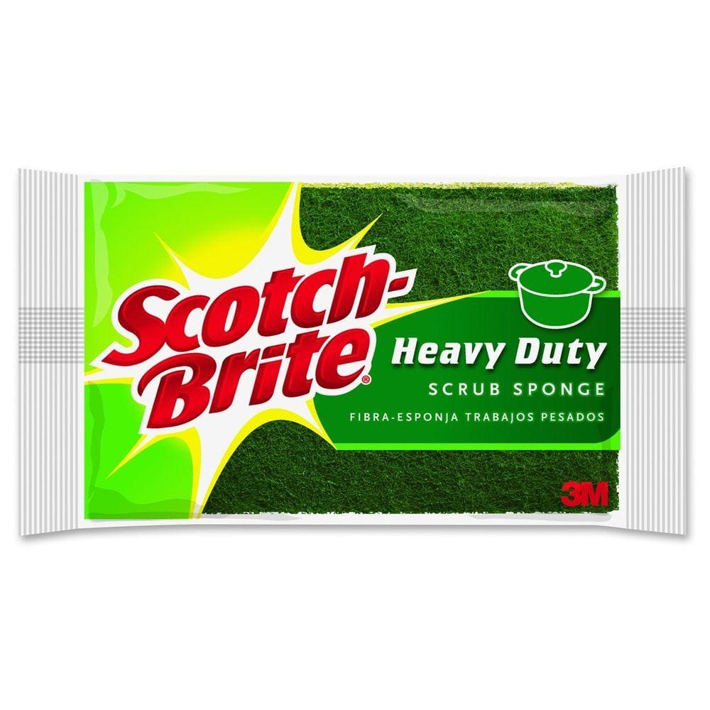 Heavy Duty Green and Yellow Scrub Sponge Pack