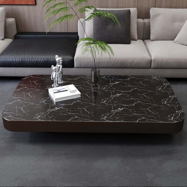 Black Marble Peel and Stick Wallpaper Contact Paper, Self-Adhesive Covering Paper for Kitchen, 16 in. x 157 in.