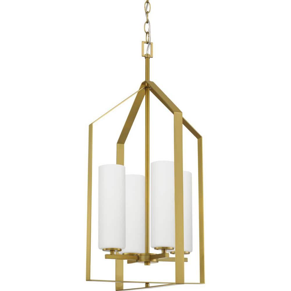 Elara Frosted White Glass Cylindrical Chandelier Shade