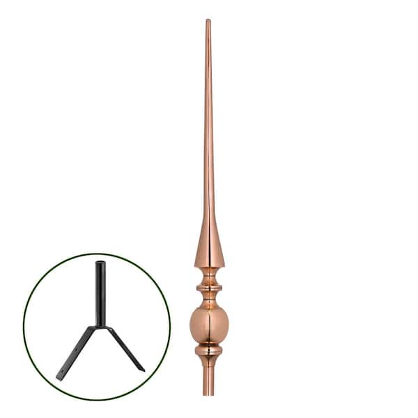 Good Directions 28" Aragon Pure Copper Rooftop Finial with Roof Mount