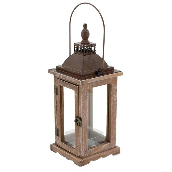 Smart Solar - Cadiz LED Candle Lantern Brown Metal, 14.5in Smart Solar - Cadiz LED Candle Lantern Brown Metal, 14.5in