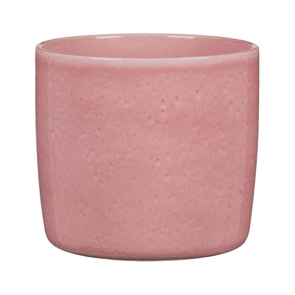 Vigoro 7.1 in. x 7.1 in. D x 6.3 in. H Maisy Small Pink Ceramic Pot