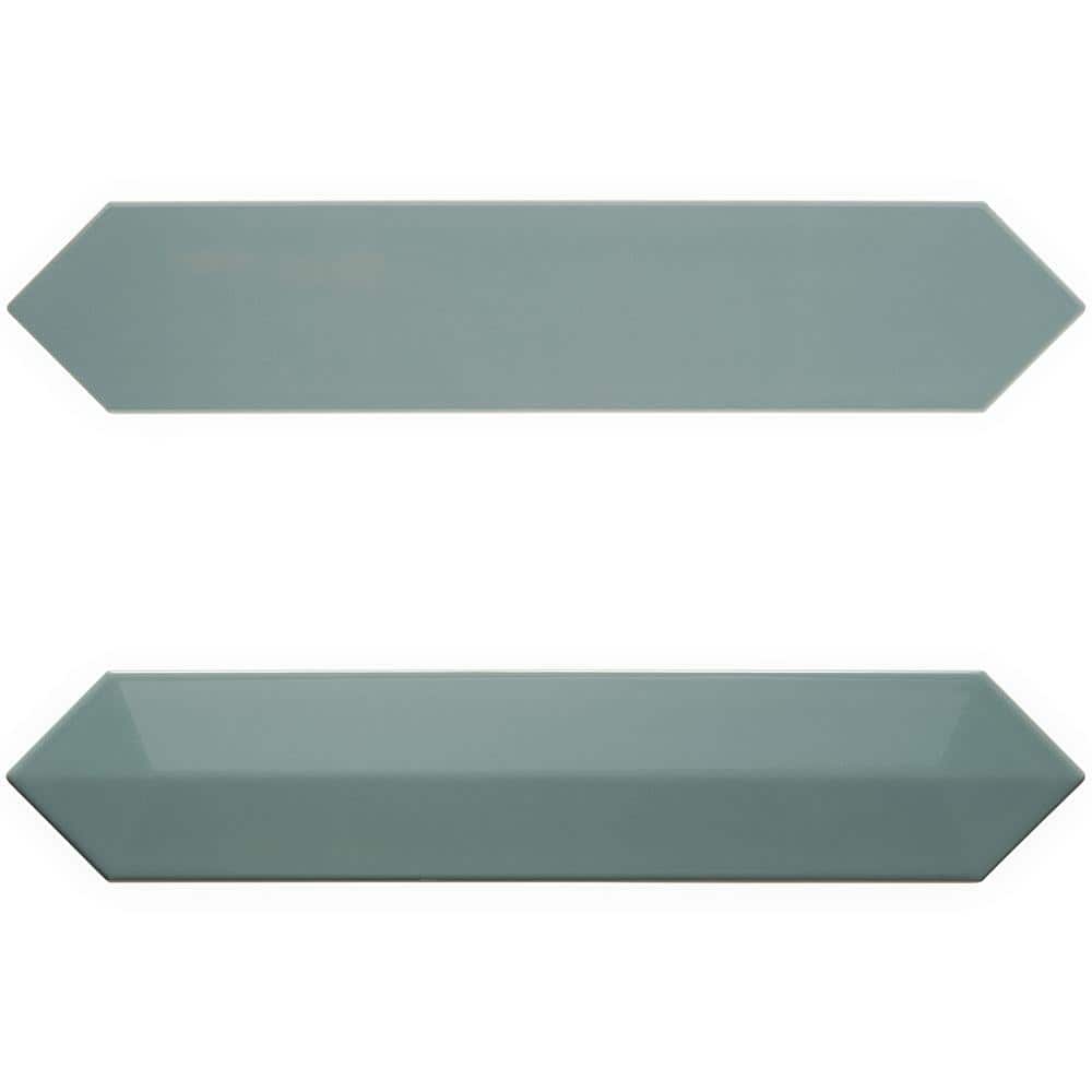 Jade 3x13 Polished Ceramic Hexagonal Wall Tile
