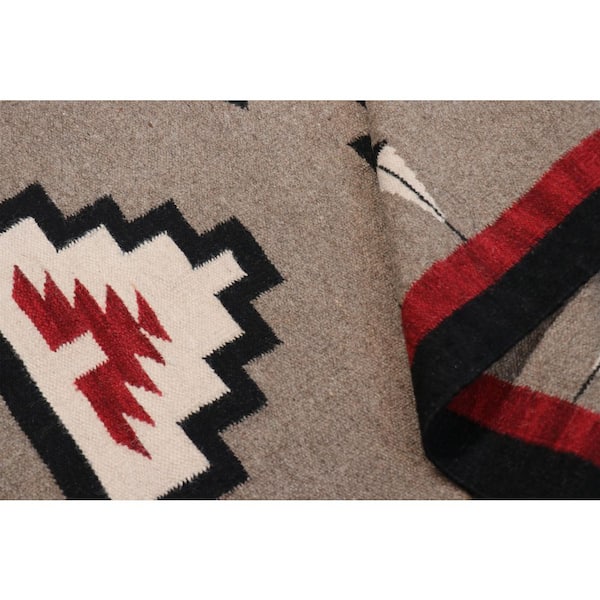 Tuscany Mocha/Black 3 ft. x 5 ft. Geomatric Area Rug