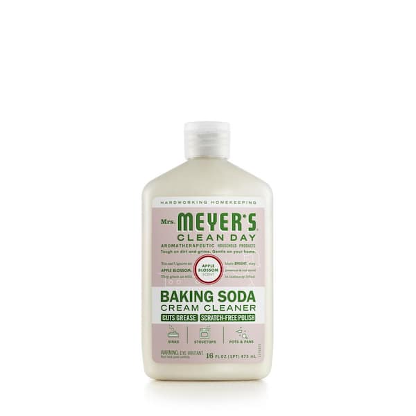 Mrs. Meyer's Clean Day 16 oz. Baking Soda Cream Countertop Polish Cleaner Apple Blossom