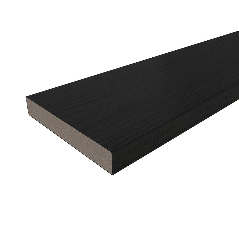 Cortes Plus 0.88 in. x 5.43 in. x 1 ft. Rustic and Wood Grain Indian Ebony Composite Decking Board Sample price history on PriceWatchPro