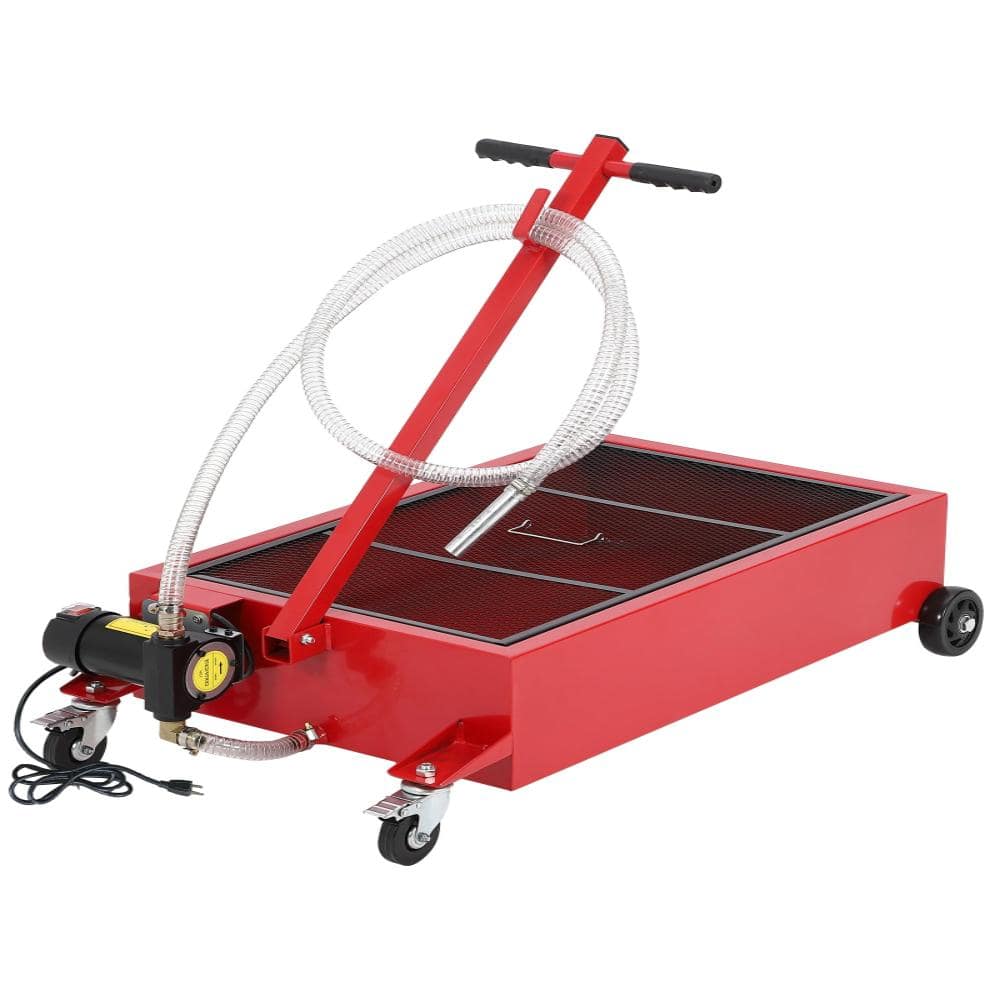 25 Gallon Red Heavy Duty Low Profile Oil Drain Pan Cart with Hose,Folding Handle and 110V Electric Pump price history on PriceWatchPro