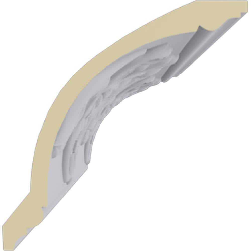 Primed White Polyurethane Geometric Crown Moulding Sample
