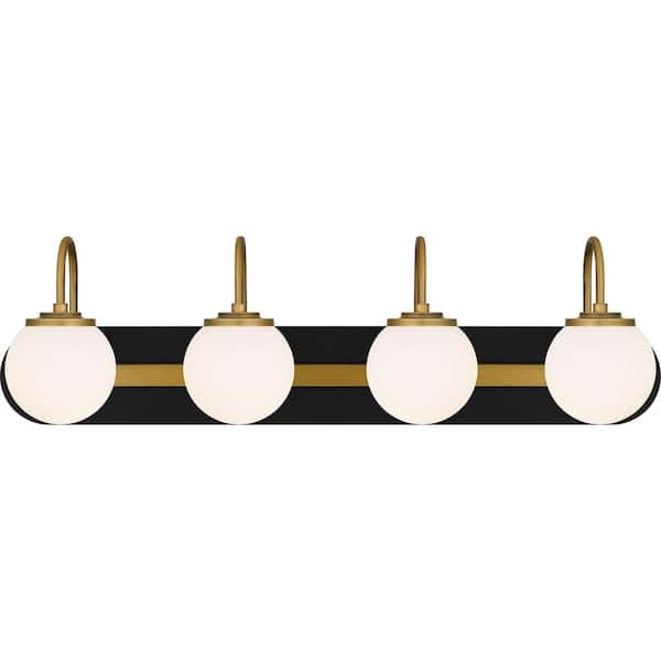 Quoizel Desmond 30 in. 4-Light Matte Black Vanity Light