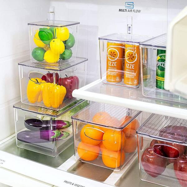 Sorbus 6-Pack Clear Plastic Stackable Pantry Organizer Set Storage