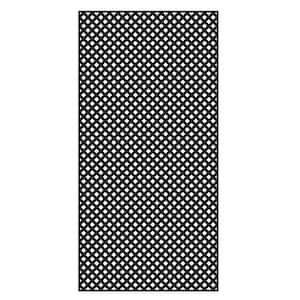 4 ft. x 8 ft. Black Privacy Diamond Vinyl Lattice Panel - Framed