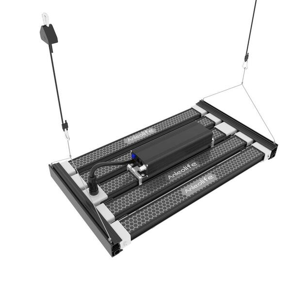 Retractable 300-Watt Indoor Black Full Spectrum Grow Light, Color