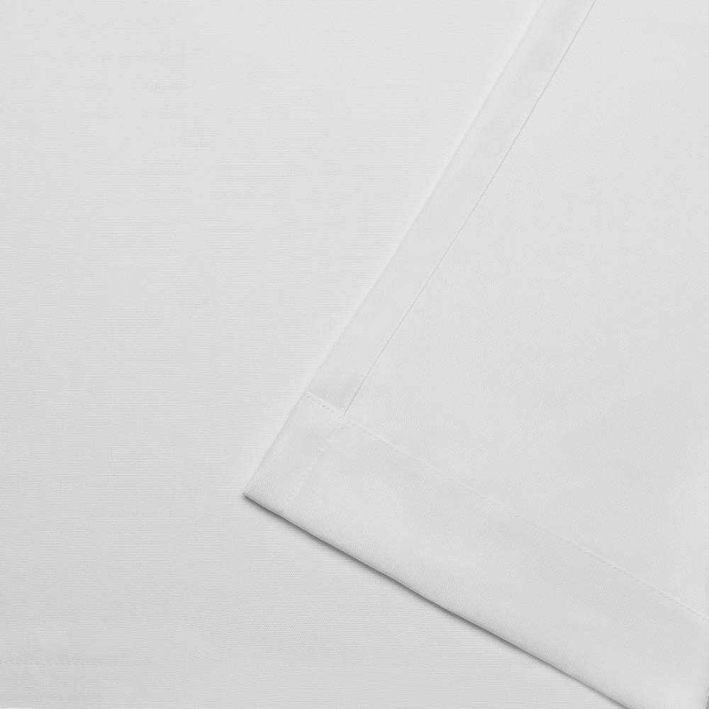 Winter White Polyester Tab Top Light-Filtering Curtain Panels, 54" x 108"