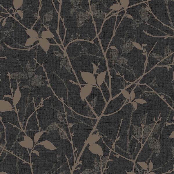 Graham & Brown Boutique Belle Gold and Charcoal Wallpaper Sample